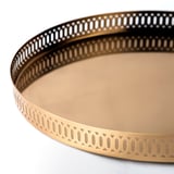 GOKVÄLLÅ Serving tray, copper-colour round, 35x2 cm