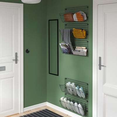 GREJIG Hallway furniture, set of 5, grey