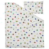 GRÖNFINK Duvet cover 1 pillowcase for cot, multicolour, 110x125/35x55 cm