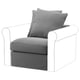 GRÖNLID 1-seat section, Ljungen medium grey
