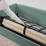 GRÖNLID 2-seat sofa-bed, Ljungen light green