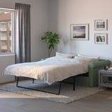 GRÖNLID 2-seat sofa-bed, Ljungen light green