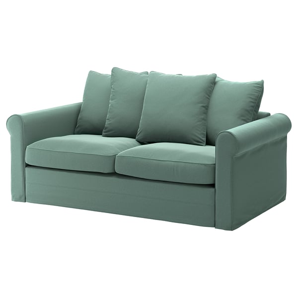 GRÖNLID 2-seat sofa-bed, Ljungen light green