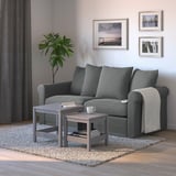 GRÖNLID 2-seat sofa-bed, Ljungen medium grey