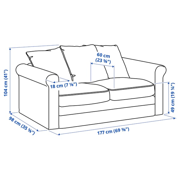 GRÖNLID 2-seat sofa, Inseros white