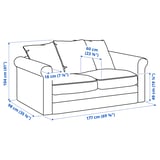 GRÖNLID 2-seat sofa, Inseros white