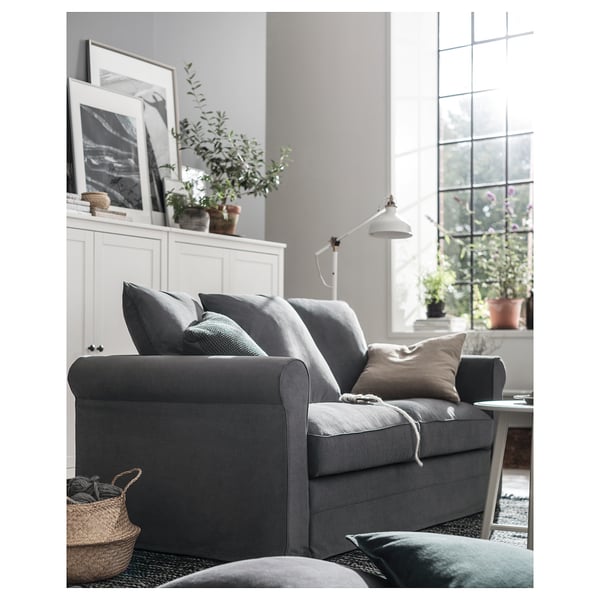 GRÖNLID 2-seat sofa, Ljungen medium grey