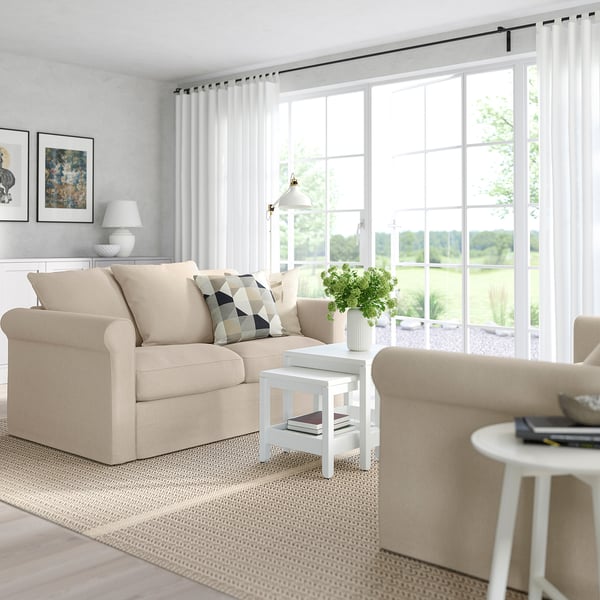 GRÖNLID 2-seat sofa, Sporda natural