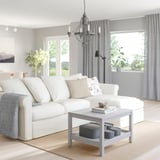 GRÖNLID 3-seat sofa with chaise longue, Inseros white