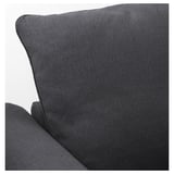 GRÖNLID 3-seat sofa with chaise longue, Sporda dark grey