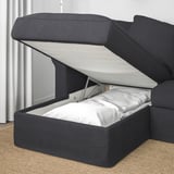 GRÖNLID 3-seat sofa with chaise longue, Sporda dark grey