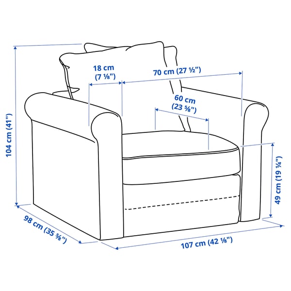 GRÖNLID Armchair, Inseros white