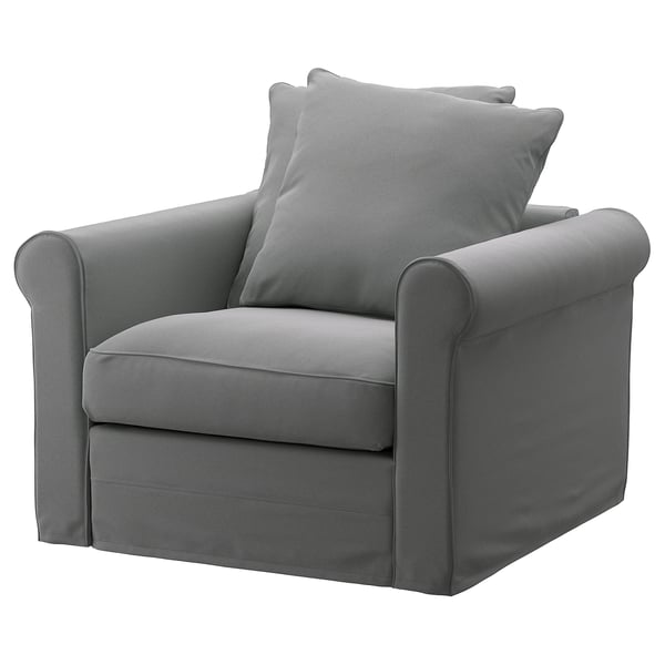 GRÖNLID Armchair, Ljungen medium grey