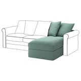 GRÖNLID Chaise longue section, Ljungen light green