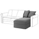 GRÖNLID Chaise longue section, Ljungen medium grey