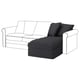 GRÖNLID Chaise longue section, Sporda dark grey