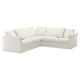 GRÖNLID Corner sofa, 4-seat, Inseros white