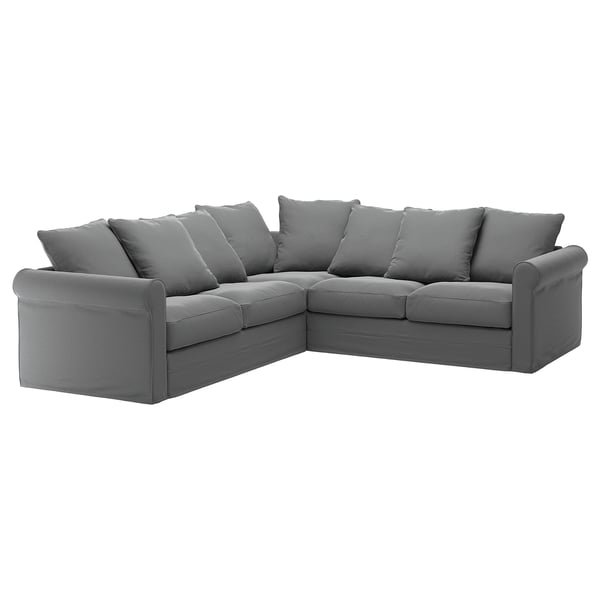 GRÖNLID Corner sofa, 4-seat, Ljungen medium grey
