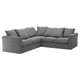 GRÖNLID Corner sofa, 4-seat, Ljungen medium grey
