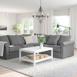 GRÖNLID Corner sofa, 4-seat, Ljungen medium grey