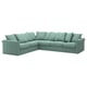 GRÖNLID Corner sofa, 5-seat, Ljungen light green