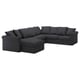 GRÖNLID Corner sofa, 5-seat w chaise longue, Sporda dark grey