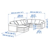 GRÖNLID Corner sofa, 5-seat w chaise longue, Sporda natural