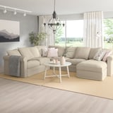 GRÖNLID Corner sofa, 5-seat w chaise longue, Sporda natural