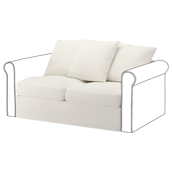 GRÖNLID Cover for 2-seat sofa-bed section, Inseros white