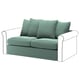 GRÖNLID Cover for 2-seat sofa-bed section, Ljungen light green