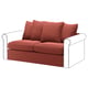 GRÖNLID Cover for 2-seat sofa-bed section, Ljungen light red