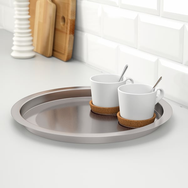 GROGGY Tray, stainless steel, 38 cm
