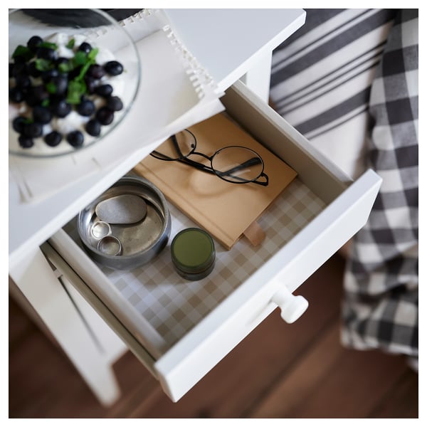 GULLABERG Bedside table, with 1 drawer with door/white, 38x40x75 cm