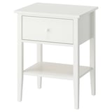 GULLABERG Bedside table, with 1 drawer with shelf/white, 53x43x69 cm