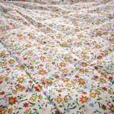 GULLNATTLJUS Bedspread, white/floral pattern, 260x250 cm