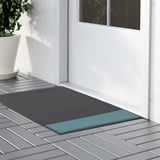 HALSTED Door mat, grey/blue, 70x100 cm