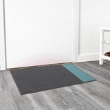 HALSTED Door mat, grey/blue, 70x100 cm