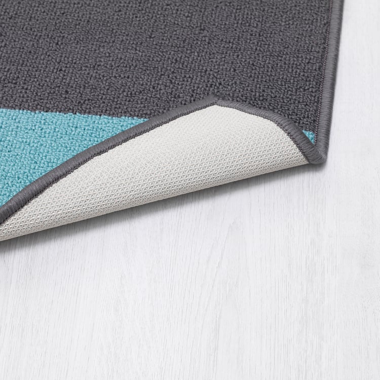 HALSTED door mat, grey/blue, 70x100 cm IKEA Malaysia