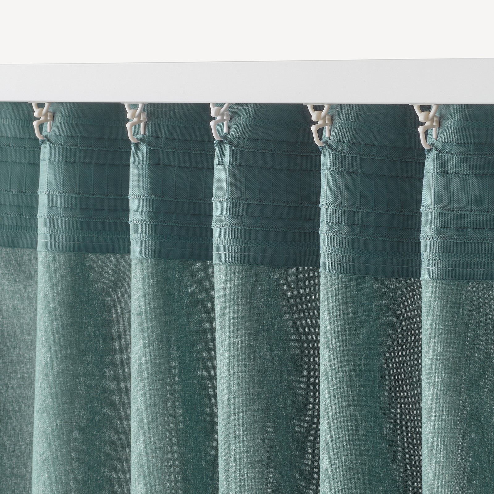 HANNALENA Room darkening curtains, 1 pair, greenblue, 145x250 cm IKEA