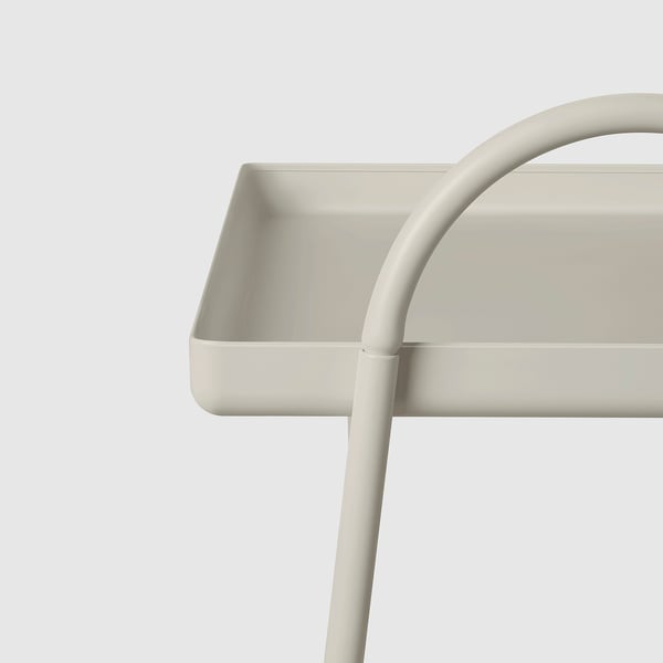 HATTÅSEN Bedside table/shelf unit, light beige