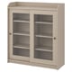 Option: HAUGA Glass-door cabinet, beige, 105x116 cm