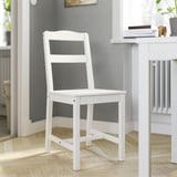 HAUGA / HAUGA Table and 2 chairs, white/white, 74x74 cm