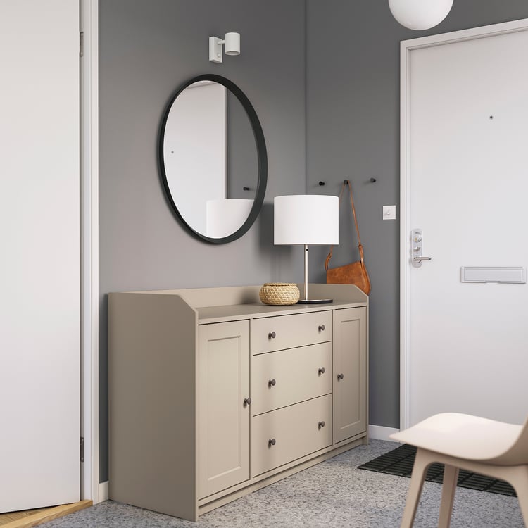 HAUGA sideboard, beige, 140x84 cm IKEA Malaysia