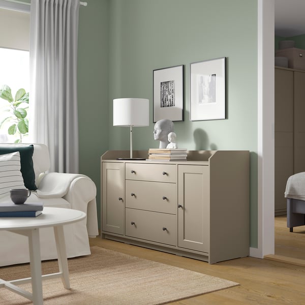 HAUGA Sideboard, beige, 140x84 cm