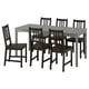 Option: HAUGA / STEFAN Table and 6 chairs, grey/grey, 168x74 cm