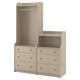 HAUGA Storage combination, beige, 140x199 cm