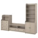 HAUGA TV/storage combination, beige, 277x46x199 cm