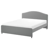 HAUGA Upholstered bed frame, Vissle grey, 150x200 cm