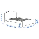 HAUGA Upholstered bed frame, Vissle grey, 180x200 cm