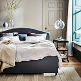 HAUGA Upholstered bed frame, Vissle grey, 150x200 cm